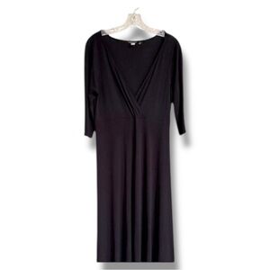 Eileen Fisher Silk Jersey Knit 3/4 Sleeve Dress Size Small